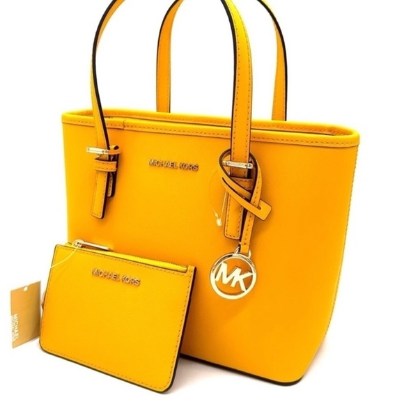 Michael Kors Jet Set Travel Extra-Small Top Zip Tote Bag & TZ Coinpouch w/ID - Picture 1 of 13